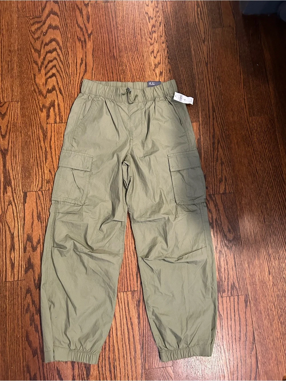 GAP Boy’s Olive Cargo Jogger Pants - Lightweight Utility Style